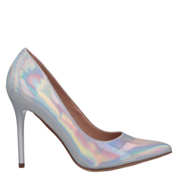 Madden Girl Shoes - Madden Girl Silver Iridesent Pumps